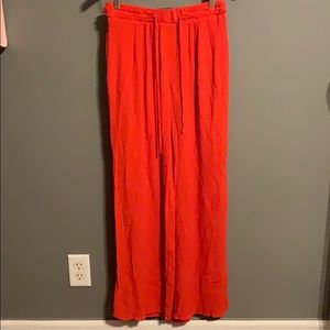 Zara red/Orange flowy pants